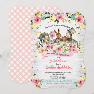 Alice au pays des merveilles nuptiale invitation r