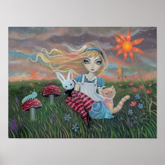 Alice au pays des merveilles Poster d'Art Imaginai (Devant)