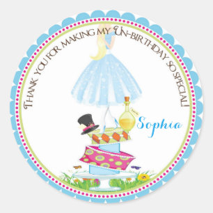 Alice au pays des merveilles Stickers d'anniversai