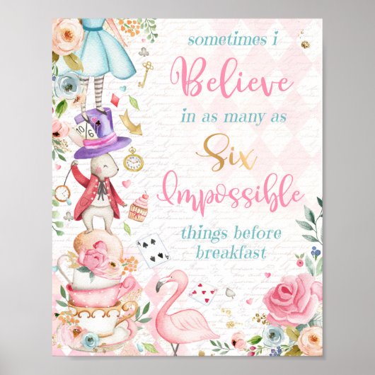 Alice Au Pays Des Merveilles Symbole De Décoration (Devant)