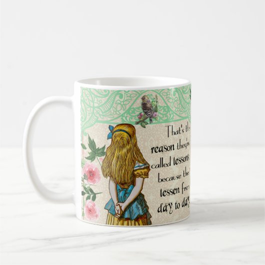 Alice au pays des merveilles, tasse vintage de (Gauche)