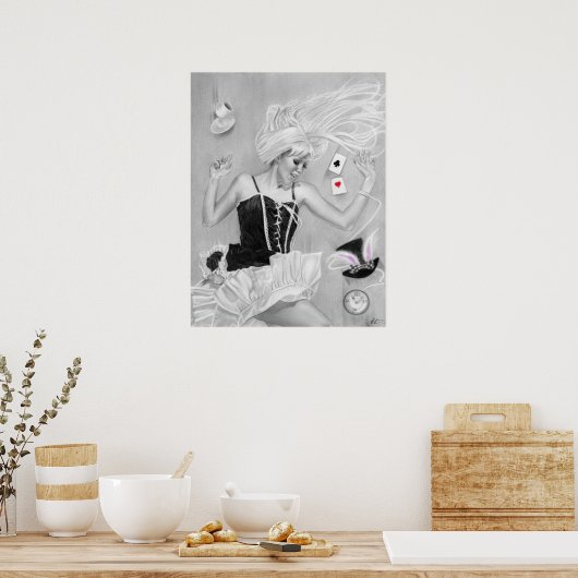 Alice au pays des merveilles tomber Poster (Cuisine)