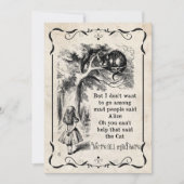Alice au pays des merveilles Vintages Invitations (Devant)