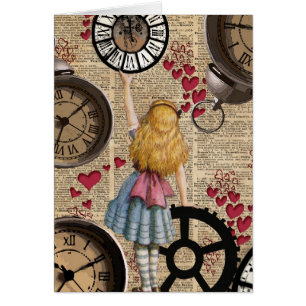 Alice au pays des merveilles voyageant à temps