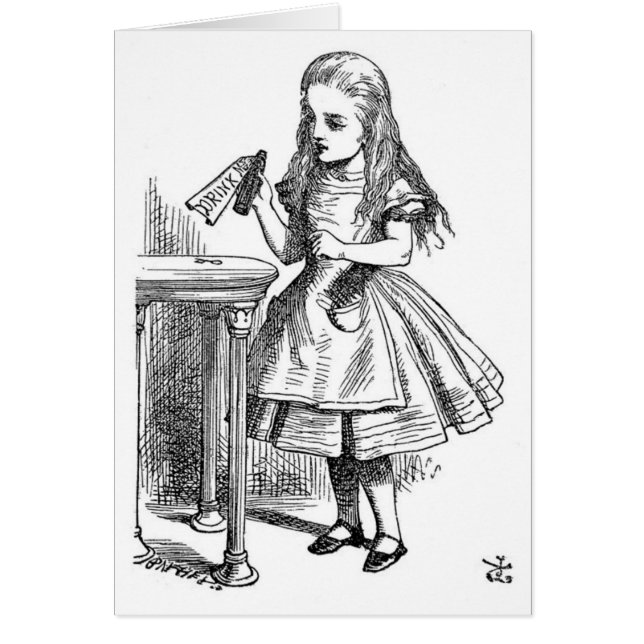 Alice avec la "boisson je" bouteille (Devant)