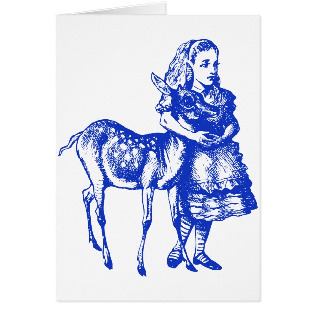Alice avec le faon a encré le bleu (Devant)