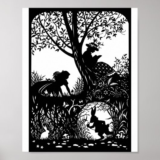 Alice avec le lapin Affiche (Devant)