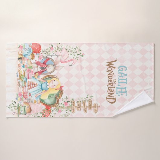 Alice Aventures dans Woderland Anniversaire Tea Pa (Serviette de bain)
