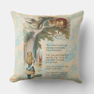 Alice Avonturen in Wonderland Cheshire Cat Buitenkussen