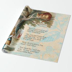 Alice Avonturen in Wonderland Cheshire Cat Cadeaupapier