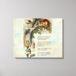 Alice Avonturen in Wonderland Cheshire Cat Canvas Afdruk
