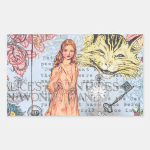 Alice Avonturen in Wonderland Klassieke Rackham Rechthoekige Sticker