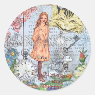 Alice Avonturen in Wonderland Klassieke Rackham Ronde Sticker