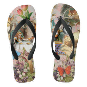 Alice Avonturen in Wonderland Theepartij Kunst Teenslippers