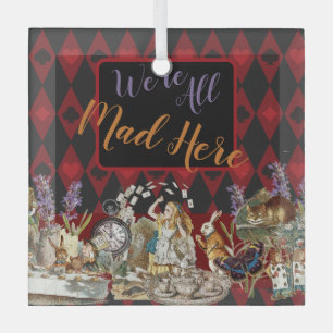 Alice Avonturen met Wonderland Gekke Cheshire Kat Glas Ornament