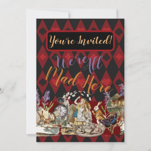 Alice Avonturen met Wonderland Gekke Cheshire Kat Kaart