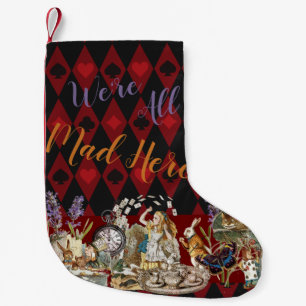 Alice Avonturen met Wonderland Gekke Cheshire Kat Kleine Kerstsok