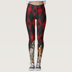 Alice Avonturen met Wonderland Gekke Cheshire Kat Leggings