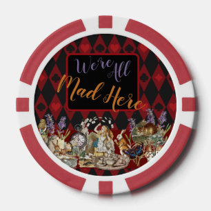 Alice Avonturen met Wonderland Gekke Cheshire Kat Poker Chips
