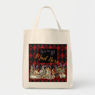 Alice Avonturen met Wonderland Gekke Cheshire Kat Tote Bag