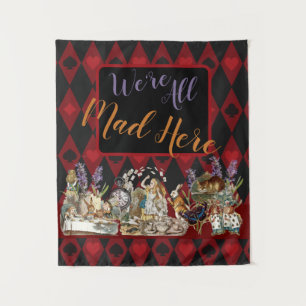 Alice Avonturen met Wonderland Gekke Cheshire Kat Wandkleed