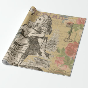 Alice Avonturen Wonderland Flamingo Klassieker Cadeaupapier