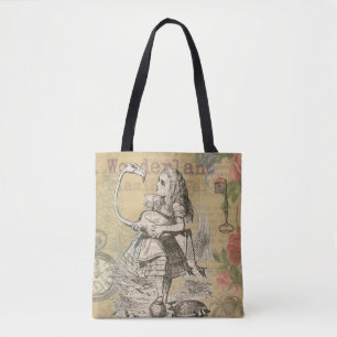 Alice Avonturen Wonderland Flamingo Klassieker Draagtas