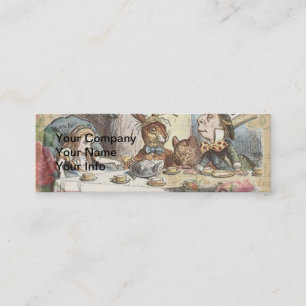 Alice Avonturen Wonderland Gekke Theepartij Kunst Mini Visitekaartje