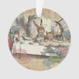 Alice Avonturen Wonderland Gekke Theepartij Kunst Ornament