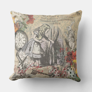Alice Avonturen Wonderland Gordijn Klassieke Kunst Buitenkussen