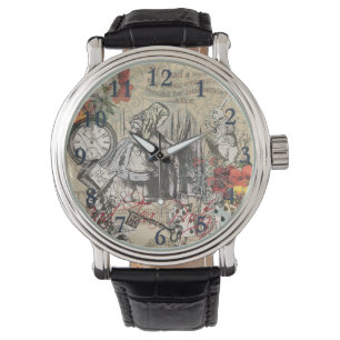 Alice Avonturen Wonderland Gordijn Klassieke Kunst Horloge