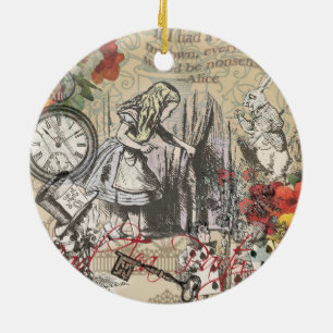 Alice Avonturen Wonderland Gordijn Klassieke Kunst Keramisch Ornament