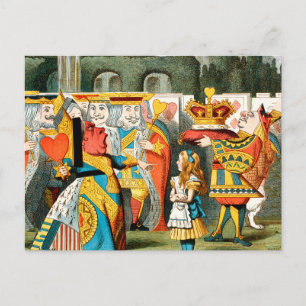 Alice Avonturen Wonderland Hartenkoningin Briefkaart