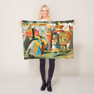 Alice Avonturen Wonderland Hartenkoningin Fleece Deken