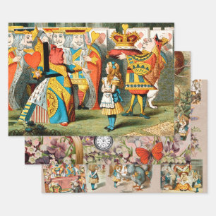 Alice Avonturen Wonderland Hartenkoningin Inpakpapier Vel