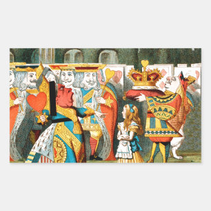 Alice Avonturen Wonderland Hartenvrouw Rechthoekige Sticker