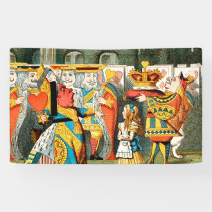 Alice Avonturen Wonderland Hartenvrouw Spandoek