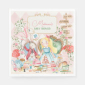 Alice Avontuur in Woderland Baby shower Tea Party Servet (Voorkant)
