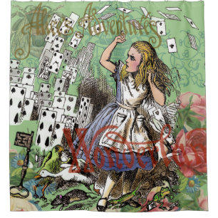 alice avontuur kaarten wonderland hoedenmaker koni douchegordijn