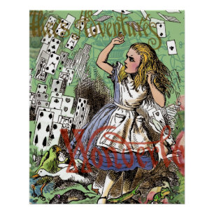 alice avontuur kaarten wonderland hoedenmaker koni perfect poster