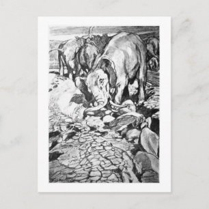 Alice B. Woodward : Carte postale Dinotherium art