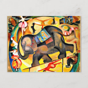 Alice Bailly - De Olifant, kunstschilderij Briefkaart