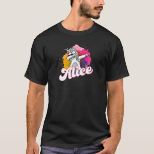 Alice Beauful Girl Name met Cool Dabbing Unico T-shirt