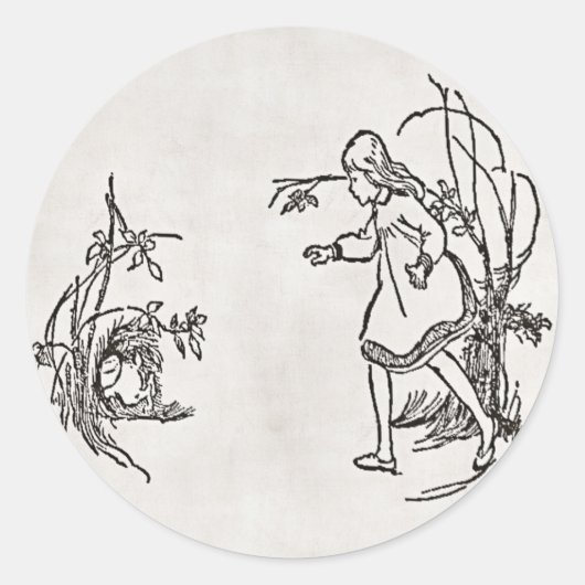Alice beneden de konijnengat Sticker (Voorkant)