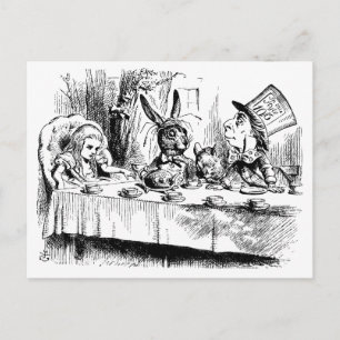 Alice bij de Mad Tea Party Briefkaart