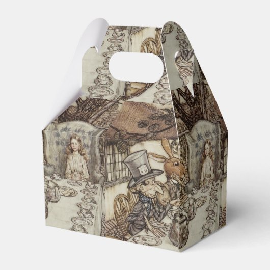 Alice Birthday Unverjaardagskonijn Hatter Party Bedankdoosjes (Achterkant)