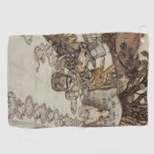 Alice Birthday Unverjaardagskonijn Hatter Party Golfhanddoek (Horizontaal)