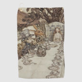 Alice Birthday Unverjaardagskonijn Hatter Party Golfhanddoek (Voorkant)