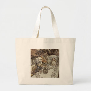 Alice Birthday Unverjaardagskonijn Hatter Party Grote Tote Bag