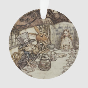 Alice Birthday Unverjaardagskonijn Hatter Party Ornament